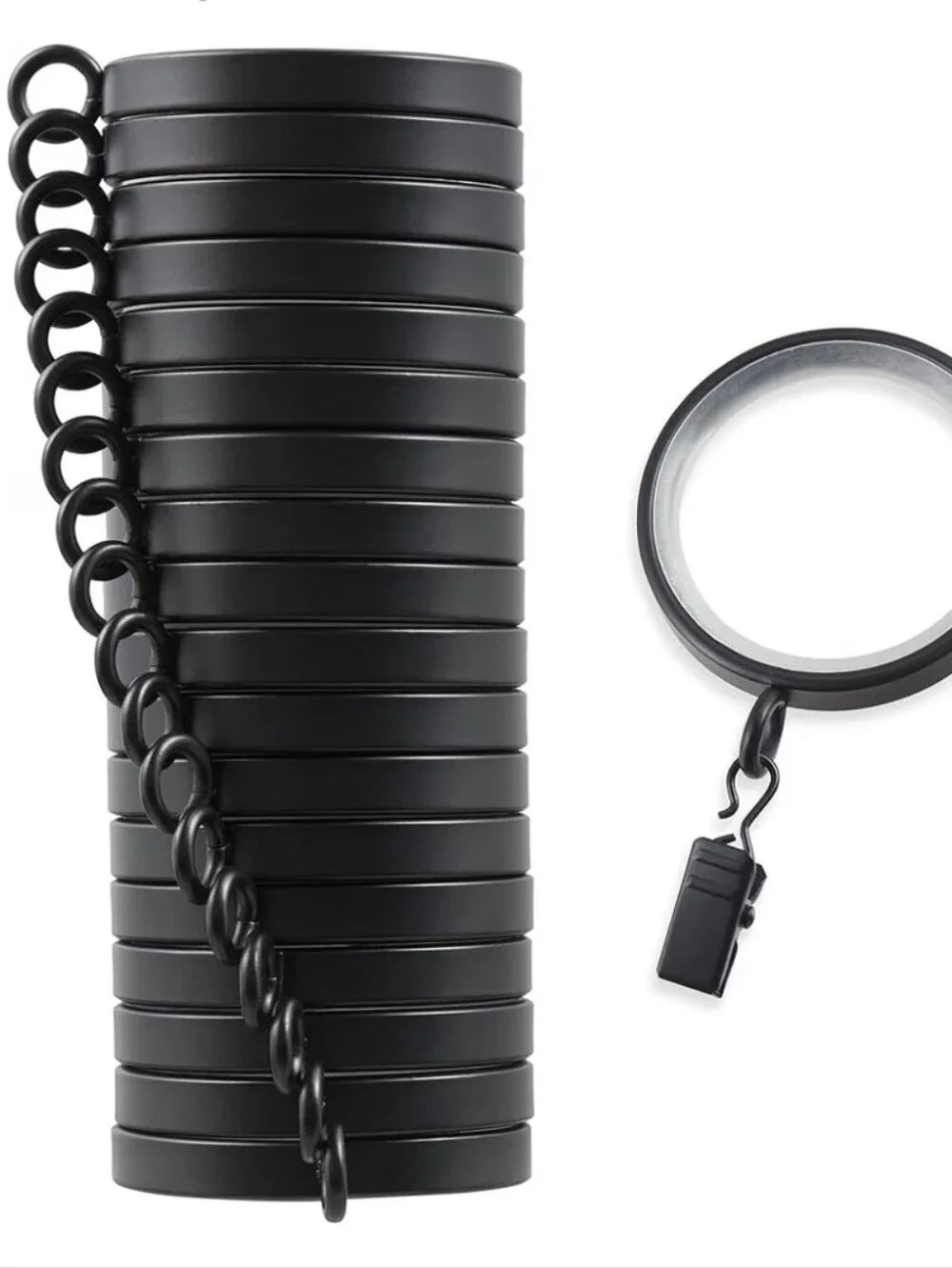 36 Designer Easy Glide Curtain Rings